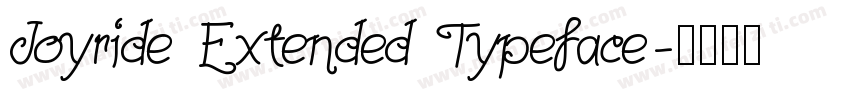Joyride Extended Typeface字体转换